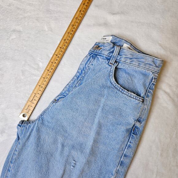 Cotton:On Loose Straight Jeans Light Wash Size 8 Boyfriend Distressed Denim - Picture 7 of 9